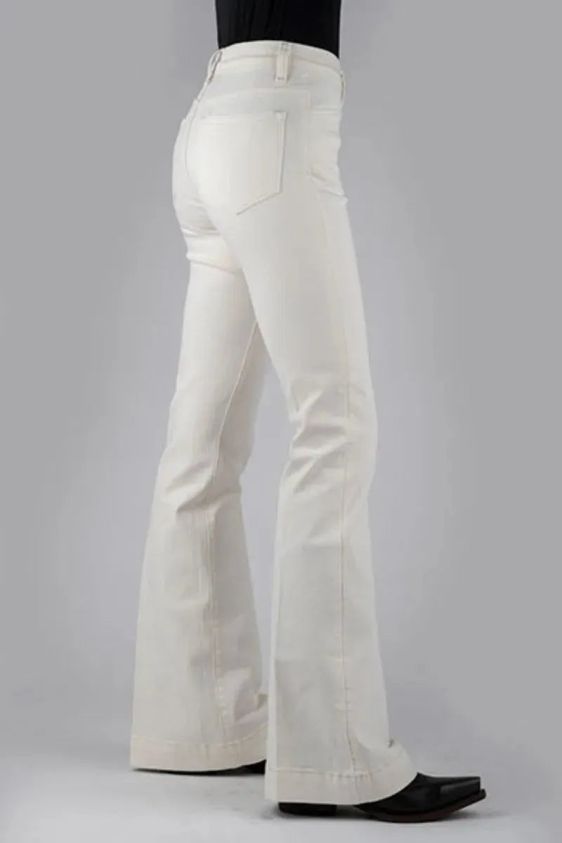 Stetson 921 High Waist Flare (Cream) - Women's Jeans