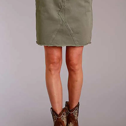 Stetson Denim Skirt (Green)  - Women's Skirt