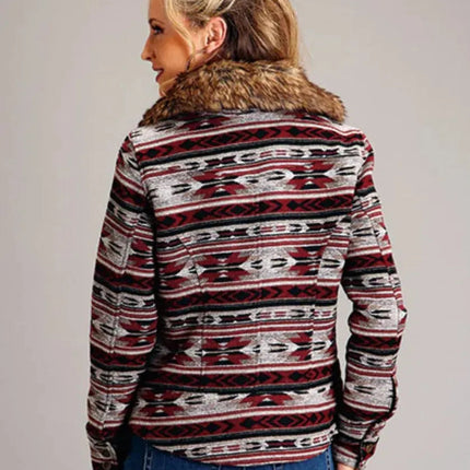 Stetson Aztec Blanket (Red) - Women's Blazer Jacket