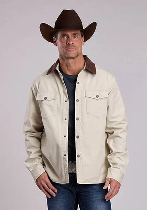Stetson Lined Twill (Tan) - Men's Shirt Jacket