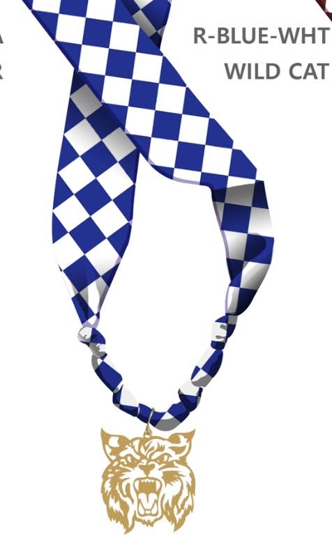 Blue & White Gameday Scarf Necklace