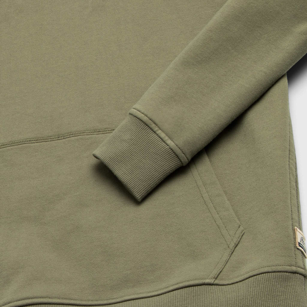 Marine French Terry Hoodie - Lichen Green