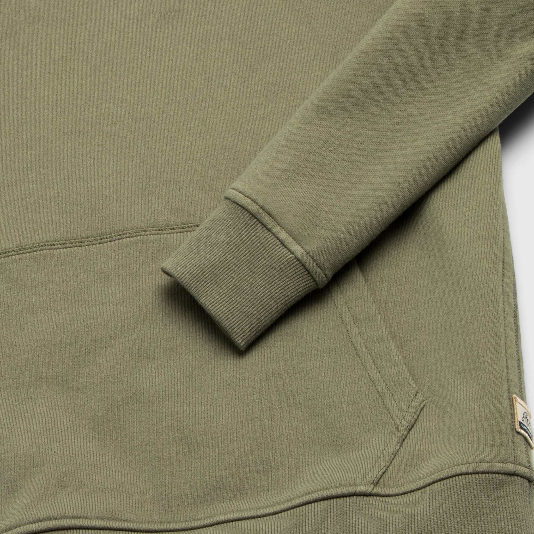 Marine French Terry Hoodie - Lichen Green
