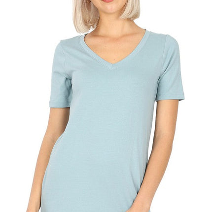 Cotton V-Neck Short Sleeve T-Shirts