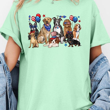 4th of July dogs Graphic Plus Heavy Cotton Tee