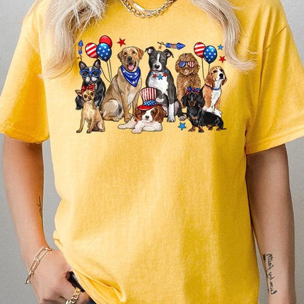4th of July dogs Graphic Plus Heavy Cotton Tee