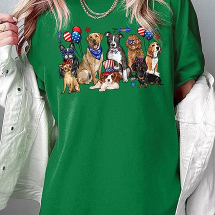 4th of July dogs Graphic Plus Heavy Cotton Tee