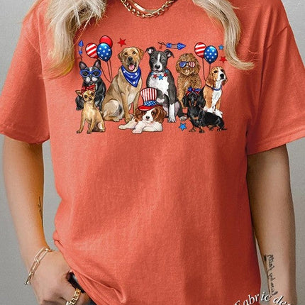 4th of July dogs Graphic Plus Heavy Cotton Tee
