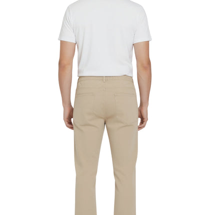 Men's Casual Elastic Waist Denim & Twill Pull on Jeans Pants
