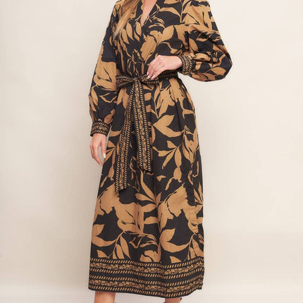Printed Woven Midi Dress