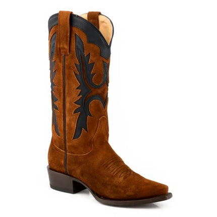 Stetson Cheyenne (Brown) - Women's Suede Leather Cowgirl Boot