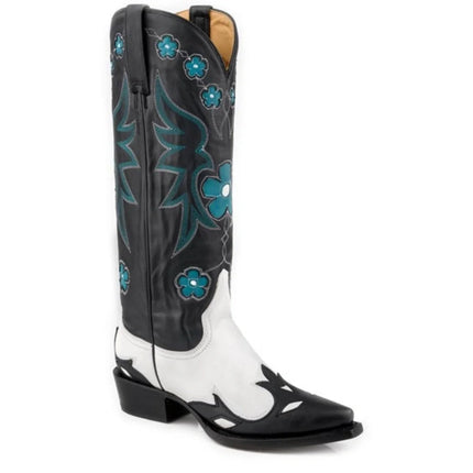 Stetson Ariana (Black) - Women's Leather Cowgirl Boot