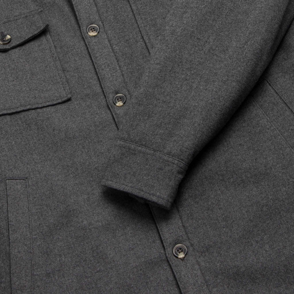 Skip Sherpa Shirt Jacket - Charcoal Heather