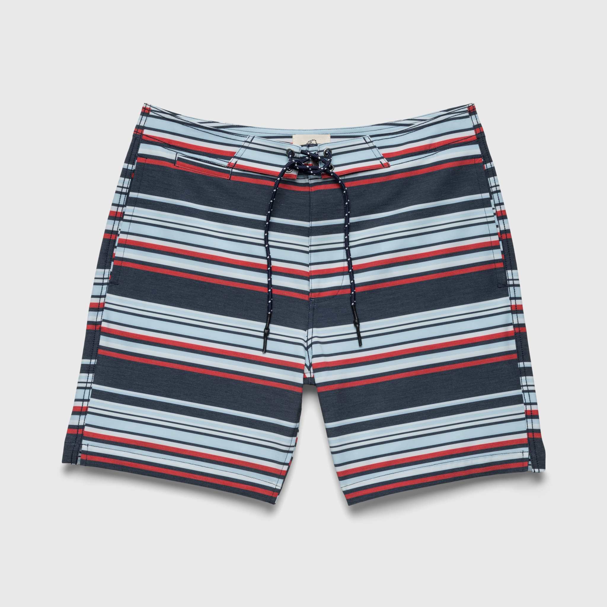 Duke 7.25” Stripe Boardshort - Navy Combo