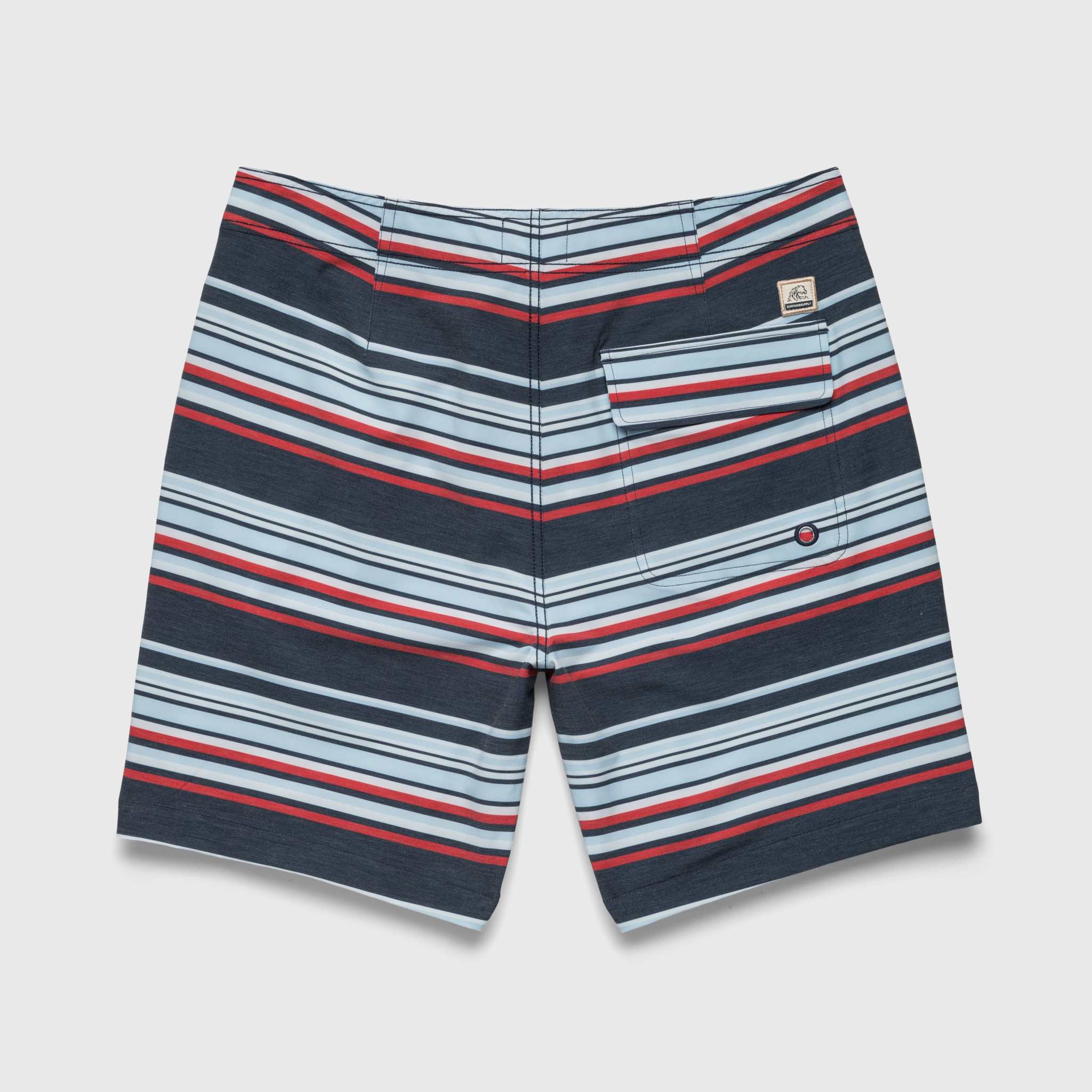 Duke 7.25” Stripe Boardshort - Navy Combo