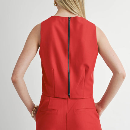 Garnet Sleeveless Top