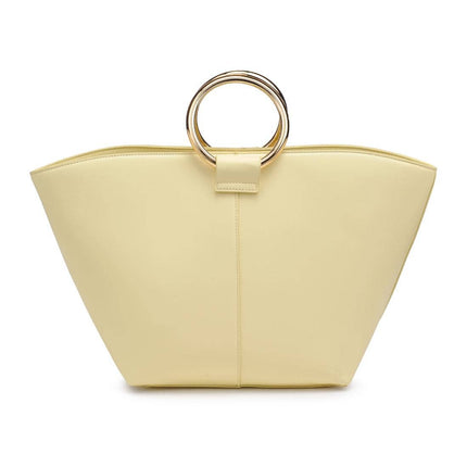 Black Luxe Tote with Gold Handle
