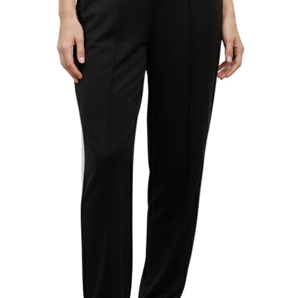 Womens Classic Poly Knit Pants - Pull On Slacks with Elastic Waist