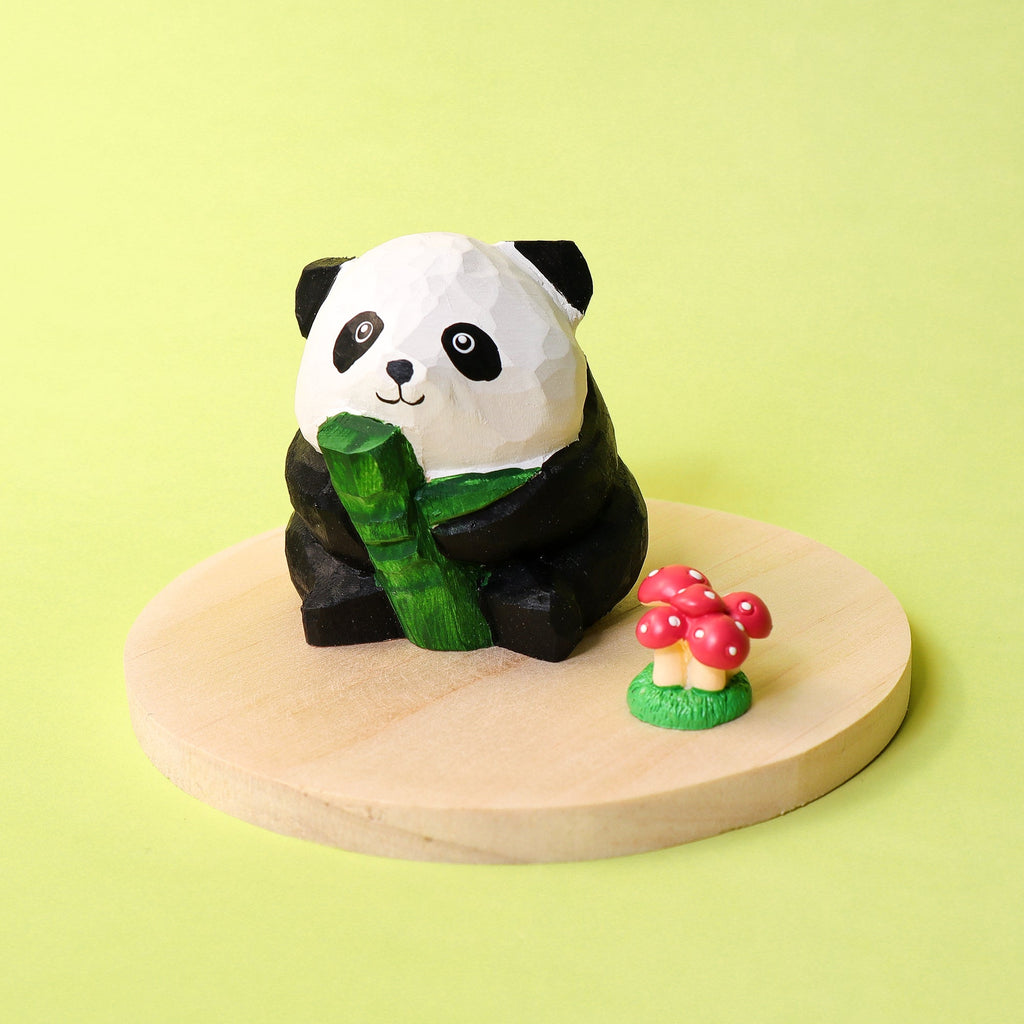 Paint Your Own Wooden Panda Kit – Hand-Carved DIY Painting Craft with Accessories, Cute Decor for Panda Lovers
