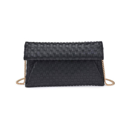 Wine Color Woven Clutch