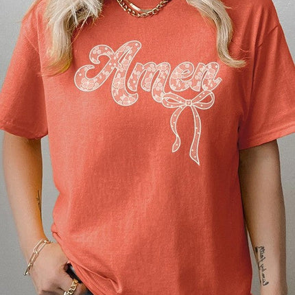 Amen Lace Graphic Plus Heavy Cotton Tee