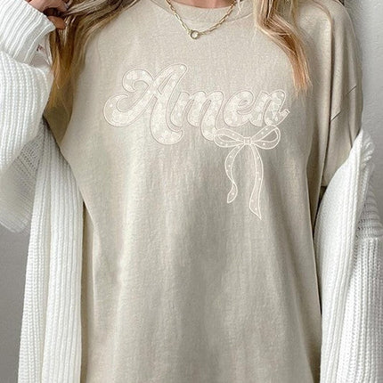Amen Lace Graphic Plus Heavy Cotton Tee