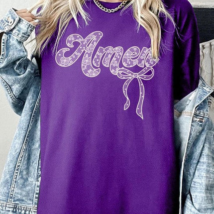 Amen Lace Graphic Plus Heavy Cotton Tee