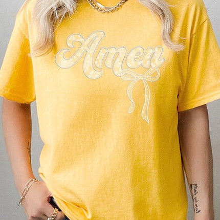 Amen Lace Graphic Plus Heavy Cotton Tee