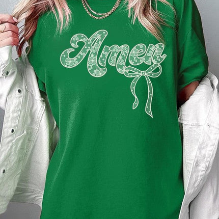 Amen Lace Graphic Plus Heavy Cotton Tee