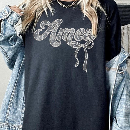 Amen Lace Graphic Plus Heavy Cotton Tee