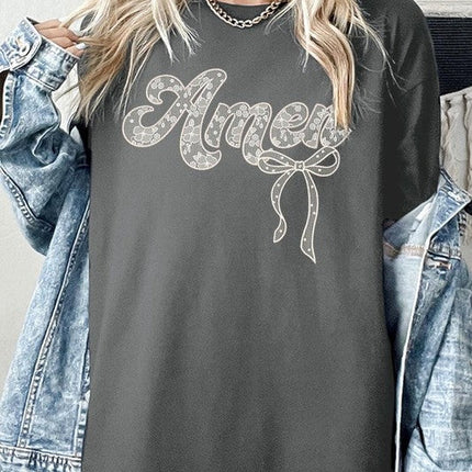 Amen Lace Graphic Plus Heavy Cotton Tee