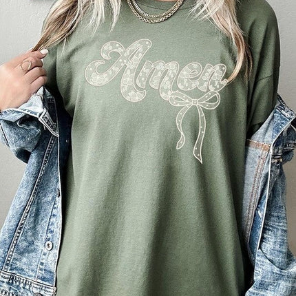 Amen Lace Graphic Plus Heavy Cotton Tee
