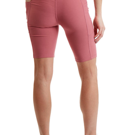 Turtle Bay New York Women's Compressed Double Knit Cycle Shorts in Polyester Blend Fabric with Side Phone Pockets