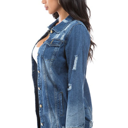 WOMEN FASHION DENIM TRUCKER JACKET