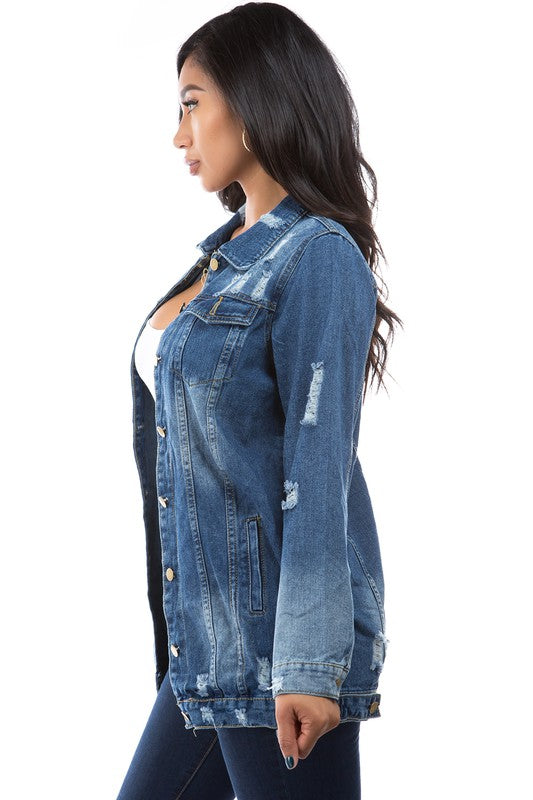WOMEN FASHION DENIM TRUCKER JACKET