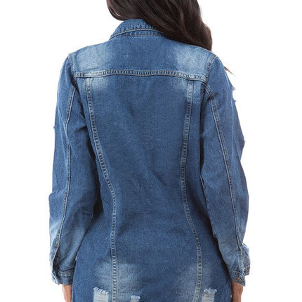 WOMEN FASHION DENIM TRUCKER JACKET