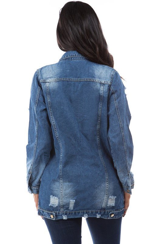 WOMEN FASHION DENIM TRUCKER JACKET