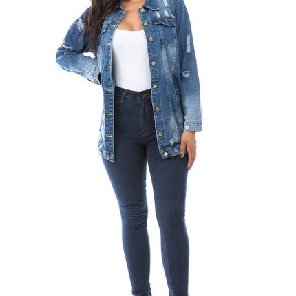 WOMEN FASHION DENIM TRUCKER JACKET