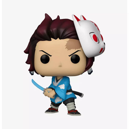 Funko Demon Slayer: Kimetsu No Yaiba Pop! Animation Tanjiro With Mask Vinyl Figure Hot Topic Exclusive