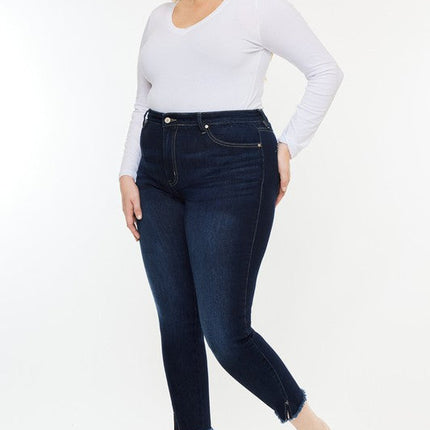 Plus High Rise Ankle Skinny Jeans
