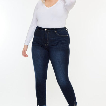 Plus High Rise Ankle Skinny Jeans