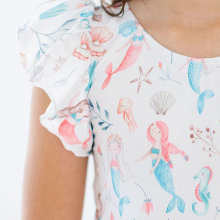 Mermaid Friends S/S Flutter Sleeve Leotard