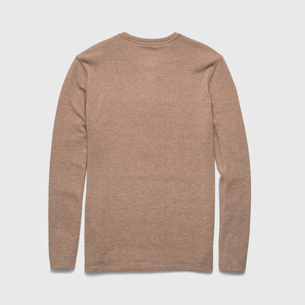 Sean Ultra Soft Classic Henley - Camel Heather