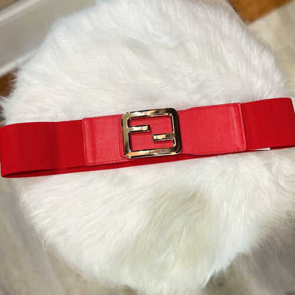 Thick Red & Gold Belt