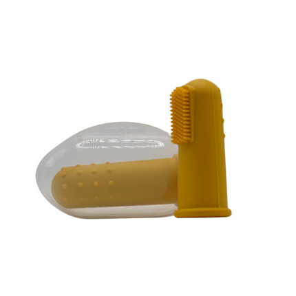 Finger Toothbrushes // Mustard & Army Green