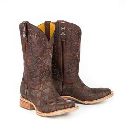Tin Haul Triangles/Anvil Of Power - Men's Leather Cowboy Boot