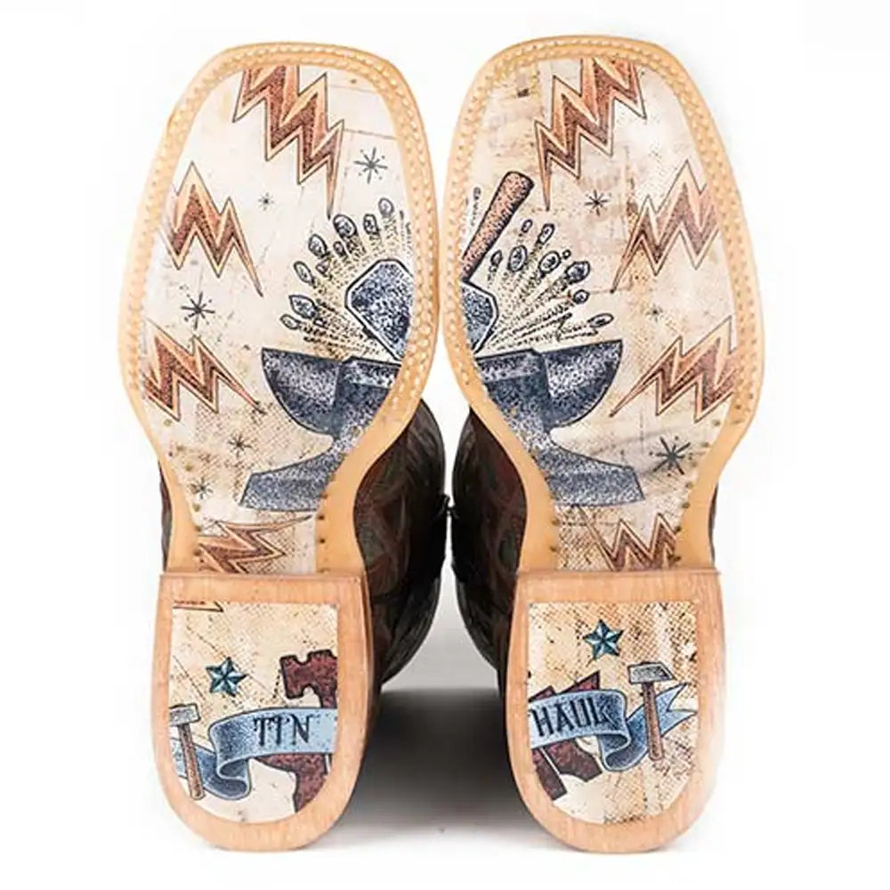 Tin Haul Triangles/Anvil Of Power - Men's Leather Cowboy Boot