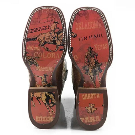 Tin Haul I'm In Stitches/Cowboy Heritage - Men's Leather Cowboy Boot