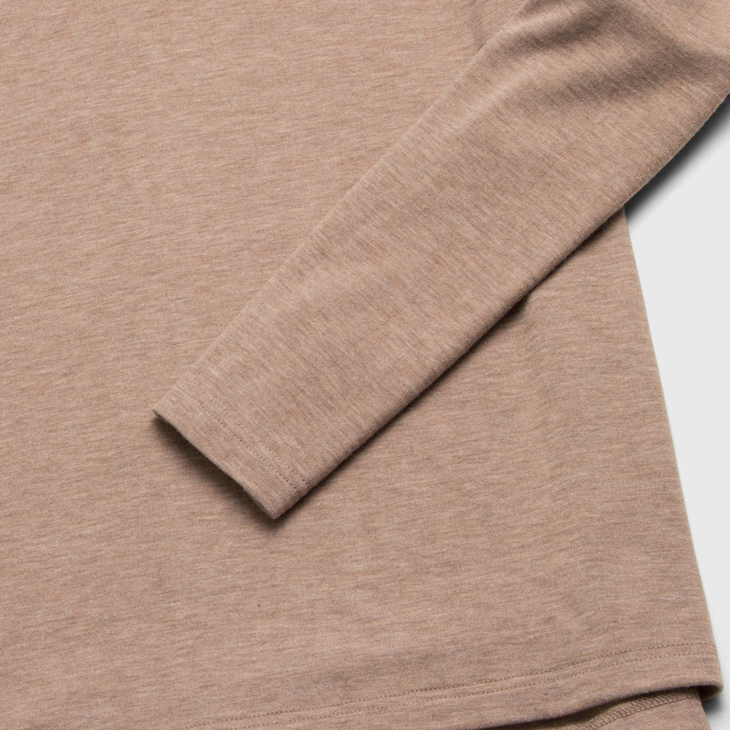 Sean Ultra Soft Classic Henley - Camel Heather