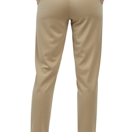 Womens Classic Poly Knit Pants - Pull On Slacks with Elastic Waist